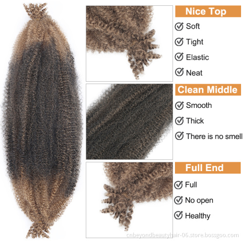 Long crochet braid synthetic curly hair extension afro fluffy kinky twist synthetic braiding hair afro spring twist